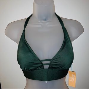 🌻🆕KONA SOL DARK GREEN BIKINI TOP🌻 size M
